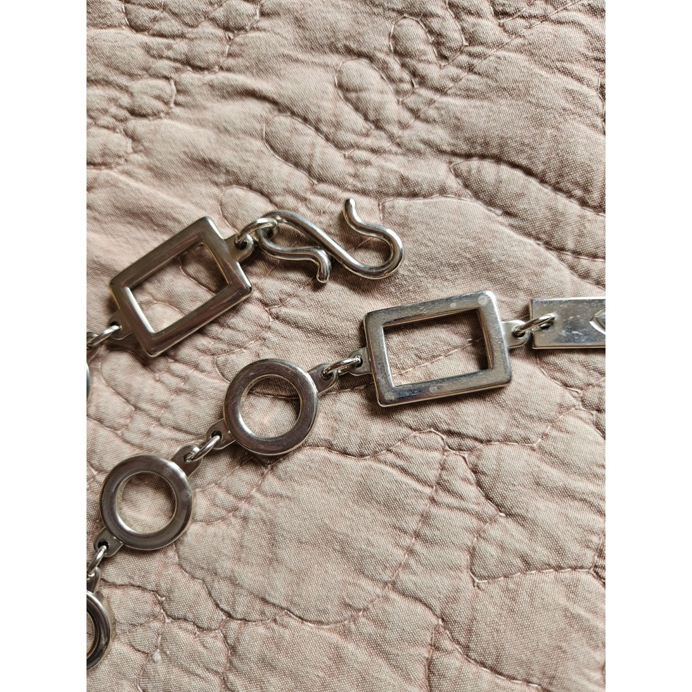 Vintage Rectangular And Circle Adjustable Belt, S… - image 2